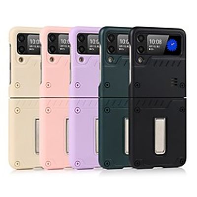 Phone Case For Samsung Galaxy Full Body Case Z Flip 3 Portable Frosted Lines  Waves PC Lightinthebox