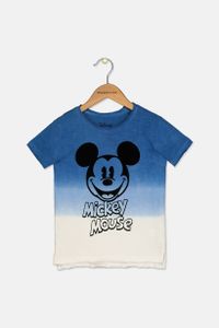 Little Girls Mickey Mouse Short Sleeve Top  Blue