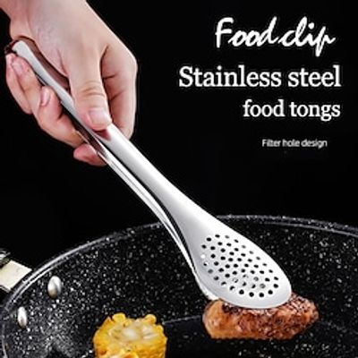Stainless Steel BBQ Baking Kitchen Filter Food Tongs Buffet Serving Utensils for Frying Cooking Clipping Toast Bread Grilling Pastry Lightinthebox