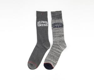 Mens 2-Pk. Logo Socks  Gray Combo