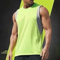 Men's GYM Tank Fitness Tank Basketball Shirt Men Tops Tank Crew Neck Sleeveless Sports  Outdoor Vacation Going out Casual Daily Gym Quick dry Breathable Soft Patchwork Color Block Blue Green Lightinthebox - thumbnail