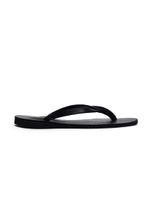 Black Leather Flip-Flops