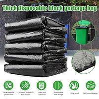 50pcs Large Garbage Bags, Disposable Big Trash, Black Heavy Duty Hick Rubbish Bags Lightinthebox - thumbnail
