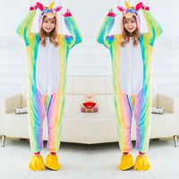 Cute Unicorn Cosplay Thickening Flannel Jumpsuits