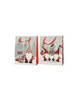 Kaemingk Decoris Paper Rectangular 24cm Gift Bag Gnome with Handle Assorted 1 Piece