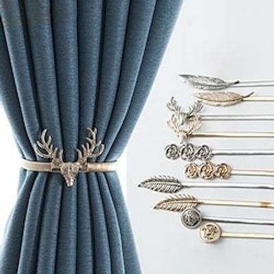 Metal Curtain Tiebacks Gold Silver Metal Curtain Holdbacks Decorative Modern Simple Style Curtain Tie Backs for Livingroom Bedroom Lightinthebox