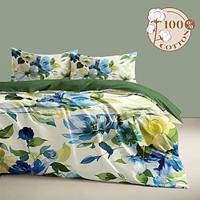 L.T.Home 100% Cotton Sateen Duvet Cover Set Reversible Premium 300 Thread Count Floral Elite Bedding Set Lightinthebox