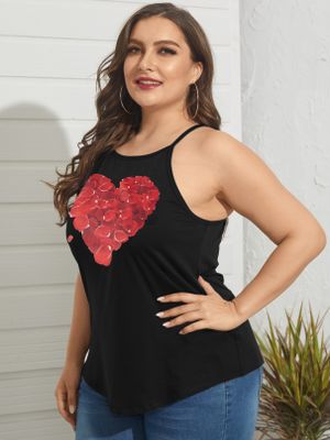 YOINS Plus Size Spaghetti Heart Graphic Cami YOINS Plus Size Spaghetti Heart Graphic Cami