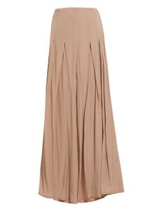 Wide Leg Trousers With Pleated Waist Line Lining Attached Wide Leg Trousers With Pleated Waist Line Lining Attached