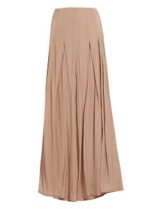 Wide Leg Trousers With Pleated Waist Line Lining Attached