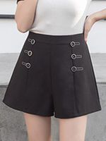 Fashion high waist wide leg shorts - thumbnail