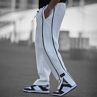 Men's Sweatpants Joggers Drawstring Side Stripe Elastic Waist Color Block Comfort Breathable Casual Daily Holiday Sports Fashion White miniinthebox