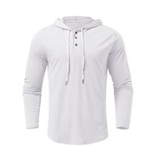 Men's Pullover Hoodie Sweatshirt Wine Gray White Black Hooded Solid Color Lace up Zipper Sports  Outdoor Casual Daily Sportswear Casual Big and Tall Spring   Fall Clothing Apparel Hoodies miniinthebox