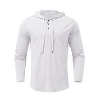 Men's Pullover Hoodie Sweatshirt Wine Gray White Black Hooded Solid Color Lace up Zipper Sports  Outdoor Casual Daily Sportswear Casual Big and Tall Spring   Fall Clothing Apparel Hoodies miniinthebox - thumbnail