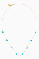 Eye Charm Necklace with Turquoise in 18kt Yellow Gold Eye Charm Necklace with Turquoise in 18kt Yellow Gold