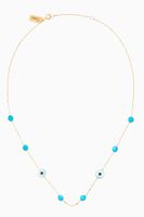 Eye Charm Necklace with Turquoise in 18kt Yellow Gold - thumbnail