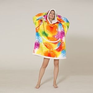Kid's Adults' Oversized Hoodie Blanket Wearable Blanket With Pocket Unicorn Unicorn Onesie Pajamas One Piece Flannel Cosplay For Men and Women Boys and Girls Carnival Animal Sleepwear Cartoon miniinthebox