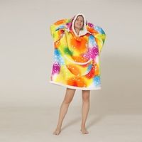 Kid's Adults' Oversized Hoodie Blanket Wearable Blanket With Pocket Unicorn Unicorn Onesie Pajamas One Piece Flannel Cosplay For Men and Women Boys and Girls Carnival Animal Sleepwear Cartoon miniinthebox - thumbnail