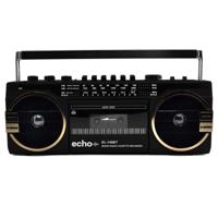 Echo Audio Retro Blast Radio Cassette Player With Bluetooth - Black