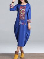 Chinese Style Embroidery Tassel Dresses