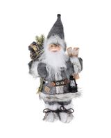 Homesmiths Christmas Santa Standing Dark Grey 37cm