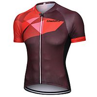CAWANFLY Men's Short Sleeve Cycling Jersey Summer Rose Red Bike Jersey Top Mountain Bike MTB Road Bike Cycling Quick Dry Sports Clothing Apparel Lightinthebox - thumbnail