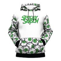 Men's Pullover Hoodie Sweatshirt White Hooded Graphic Prints Eye Print Daily Sports 3D Print Streetwear Designer Basic Spring   Fall Clothing Apparel Surrealism Hoodies Sweatshirts  miniinthebox - thumbnail