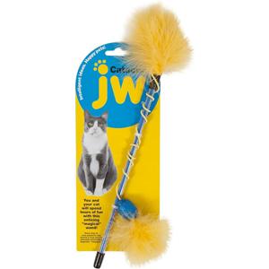 Jw Cataction Feather Wand Toy - Multicolor