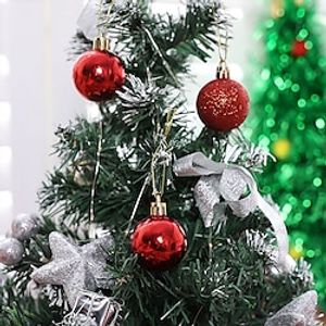 24PCS Christmas Balls Ornaments Set Colored Shatterproof Plastic Decorative Baubles Xmas Baubles Party Xmas Tree Hanging Ornament Hanging Ball for Holiday Wedding Party Decoration Lightinthebox