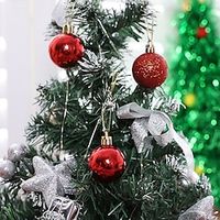 24PCS Christmas Balls Ornaments Set Colored Shatterproof Plastic Decorative Baubles Xmas Baubles Party Xmas Tree Hanging Ornament Hanging Ball for Holiday Wedding Party Decoration Lightinthebox - thumbnail