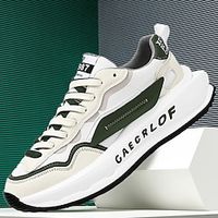 Men's Sneakers White Shoes Running Walking Sporty Casual Outdoor Daily Mesh PU Breathable Height Increasing Lace-up Black White Blue Spring Fall Lightinthebox - thumbnail