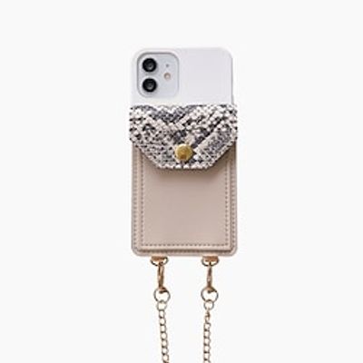 Phone Case For Samsung Galaxy Back Cover S22 Ultra Plus S21 FE S20 S10 S10 Plus Wallet Frosted with Adjustable  Neck Strap Lines  Waves TPU PU Leather Lightinthebox