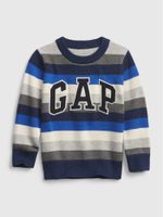 GapKids Logo Striped Crewneck Sweater - thumbnail
