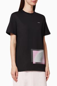 Geometric Print Cotton Jersey T-shirt