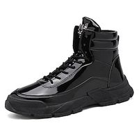 Men's Boots Casual Classic Daily Office  Career PU Booties  Ankle Boots Black Grey Black Winter Fall Lightinthebox - thumbnail