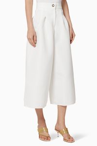Textured Pleated Culottes Textured Pleated Culottes