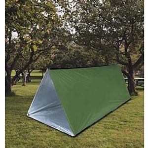 Outdoor lifesaving emergency blanket portable olive green insulation blanket orange insulation sleeping bag tent PE Lightinthebox