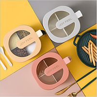 4 in 1 Spice Storage Box Seasoning Box with Spoons 4 Compartments Plastic Transparent Sugar Salt Box Pepper Jar Bottle Condiment Container Kitchen Organizer Lightinthebox - thumbnail