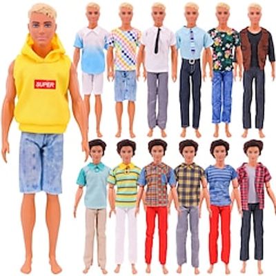 13 Sets Men's Formal Dress Pink Doll Clothes Ken Prince Sportswear Top Pants Shirt Two Piece Set For Men Lightinthebox