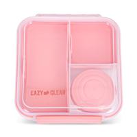 Eazy Kids 3 - 4 - 5 Compartment Convertible 1250ml Bento Lunch Box with 150ml Gravy Bowl - Pink