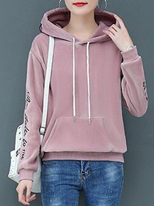 Casual Printed Long Sleeve Hoodie