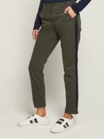 Girlfriend Satin-Stripe Khakis in Stretch Twill - thumbnail