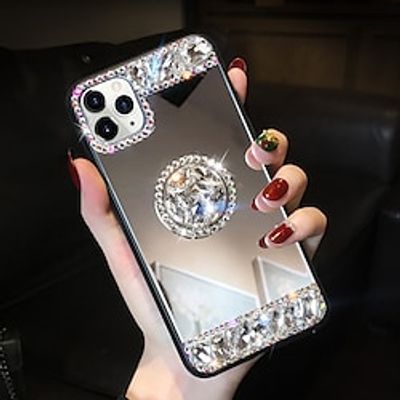 Phone Case For Apple Classic Series iPhone 14 13 Pro Max 12 Mini 11 X XR XS Max 8 7 Bumper Frame Rhinestone Mirror Crystal Diamond Silica Gel Lightinthebox