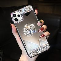 Phone Case For Apple Classic Series iPhone 14 13 Pro Max 12 Mini 11 X XR XS Max 8 7 Bumper Frame Rhinestone Mirror Crystal Diamond Silica Gel Lightinthebox - thumbnail