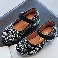 Girls' Flats Glitters Mary Jane Princess Shoes PU Little Kids(4-7ys) Big Kids(7years ) Daily Walking Shoes Pink Silver Black Fall Spring / TPR (Thermoplastic Rubber) miniinthebox - thumbnail