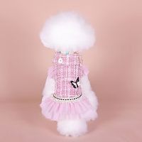 Dog Cat Dress Solid Colored Fashion Cute Sports Casual  Daily Winter Dog Clothes Puppy Clothes Dog Outfits Soft Green Rosy Pink Costume for Girl and Boy Dog Cotton XS S M L XL XXL Lightinthebox - thumbnail