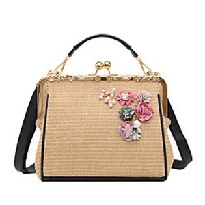 Women's Bags Straw Crossbody Bag Floral Print Daily Holiday Date Straw Bag Lightinthebox