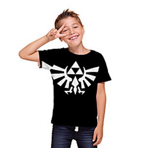 Kids Boys' T shirt Tee Short Sleeve 3D Print Graphic Unisex Print Black Children Tops Summer Active Daily Wear Regular Fit 3-12 Years Lightinthebox