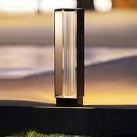 Pathway Lights Post Lights IP55 Waterproof Outdoor Lamp Post Lawn Light Floor Lamp Metal Glass E26 Lampholder Hardwired Lightinthebox - thumbnail
