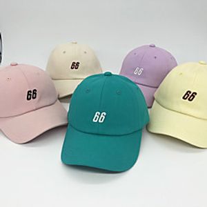 1pcs Kids / Toddler Unisex Basic Birthday / Casual / Daily Wear Cartoon / Number Stylish Cotton Hats  Caps Purple / Yellow / Blushing Pink S miniinthebox